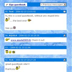 Guestbook Username demo